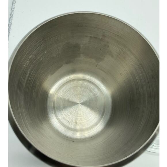 Unique Stainless-Steel Mid-Century Ice Bucket Cookie Jar Crystal Floral 3D Lid - Picture 6 of 8